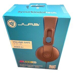 JLab JBuddies Studio2 On-Ear Folding Kids Wired Headphones Volume Control 3.5mm